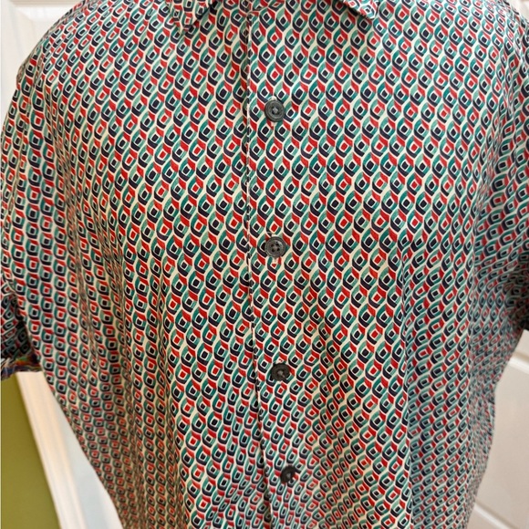 Robert Graham Red and Blue Casual Button Down Shirt - Picture 8 of 16